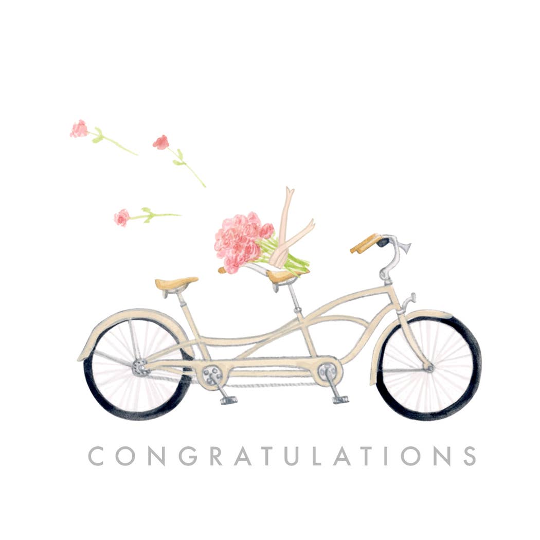 Dear Hancock - Wholesale Congratulations Card - In Tandem Hand Illustrated Congratulations Card1