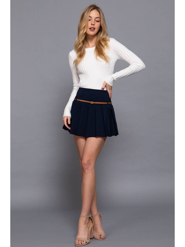 Active Basic | Active USA – Engroshandel Nederdel - Dame – Miniskjørt med mellemtalje med bælte og undershorts11