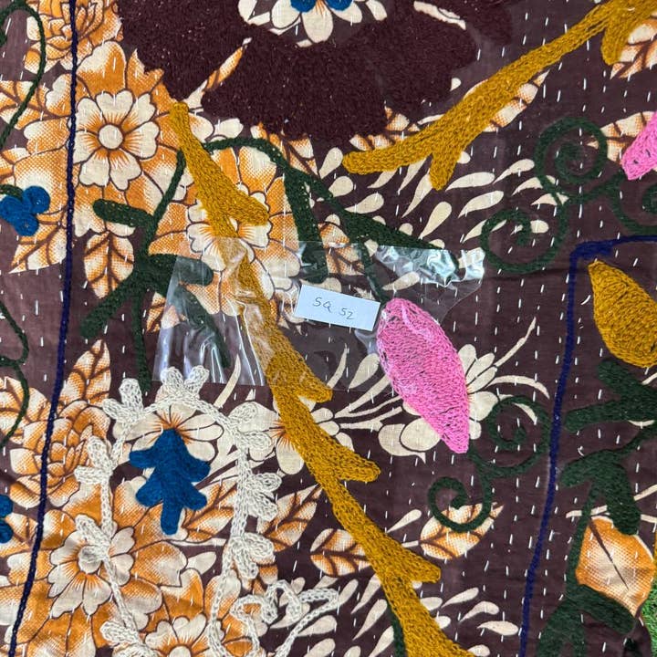 GYPSY STUDIO - Wholesale Quilt - Cotton Kantha Handcrafted Quilt Floral Embroidery Quilts 5
