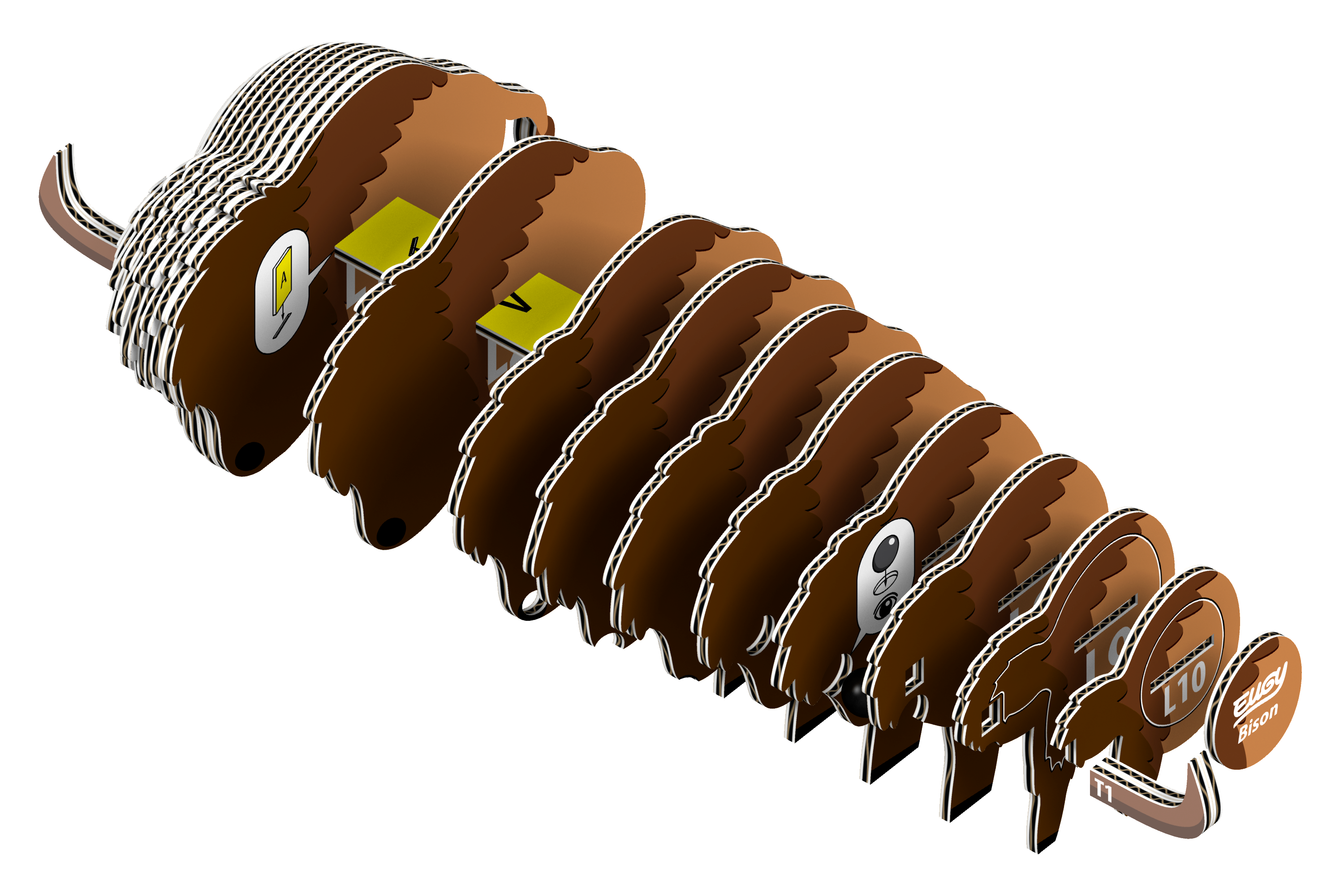 Safari Ltd. - Wholesale Puzzle - Kids - EUGY Bison 3D Puzzle2