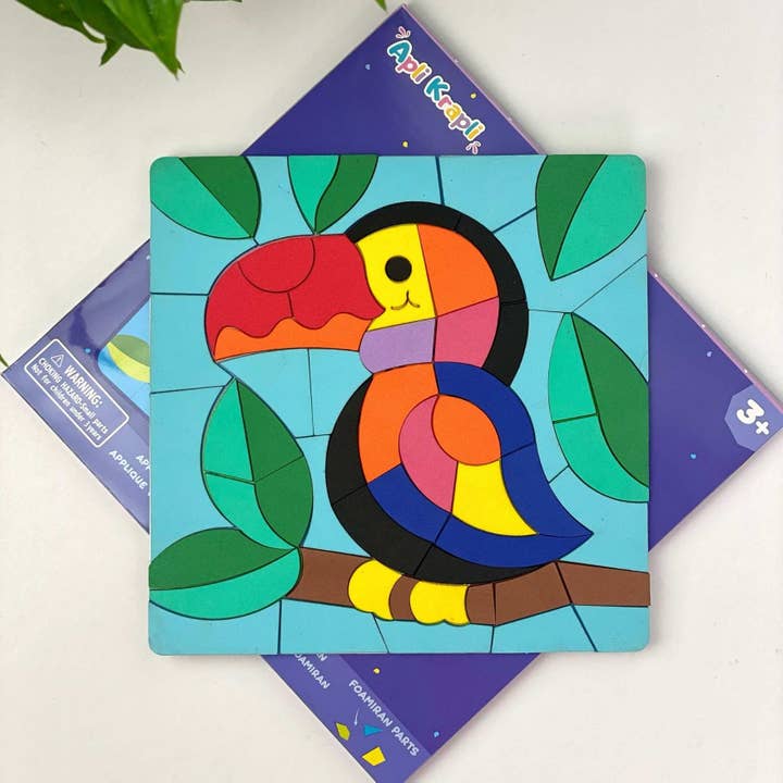 HARMANDI - Vendita all'ingrosso Puzzle - Bambini - Toucan - Kit mosaico in schiuma - Appli Krapli