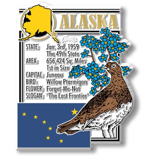 Imán de montaje del estado de Alaska, fabricado en EE. UU. para venta al por mayor de 7 Star
