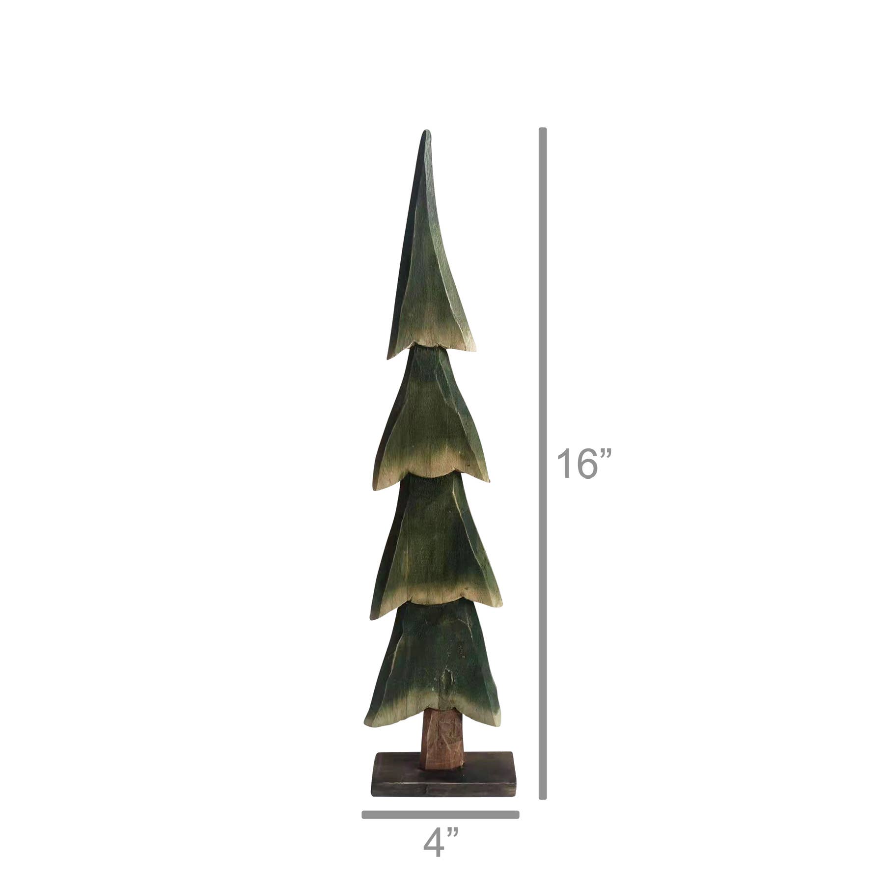 HomArt - Wholesale Decorative Tabletop Object - Wood Tree, Green - Med1