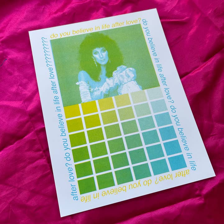 Alex Luciano - Wholesale Art Print - Cher Color Chart (3) 8.5x11" riso print