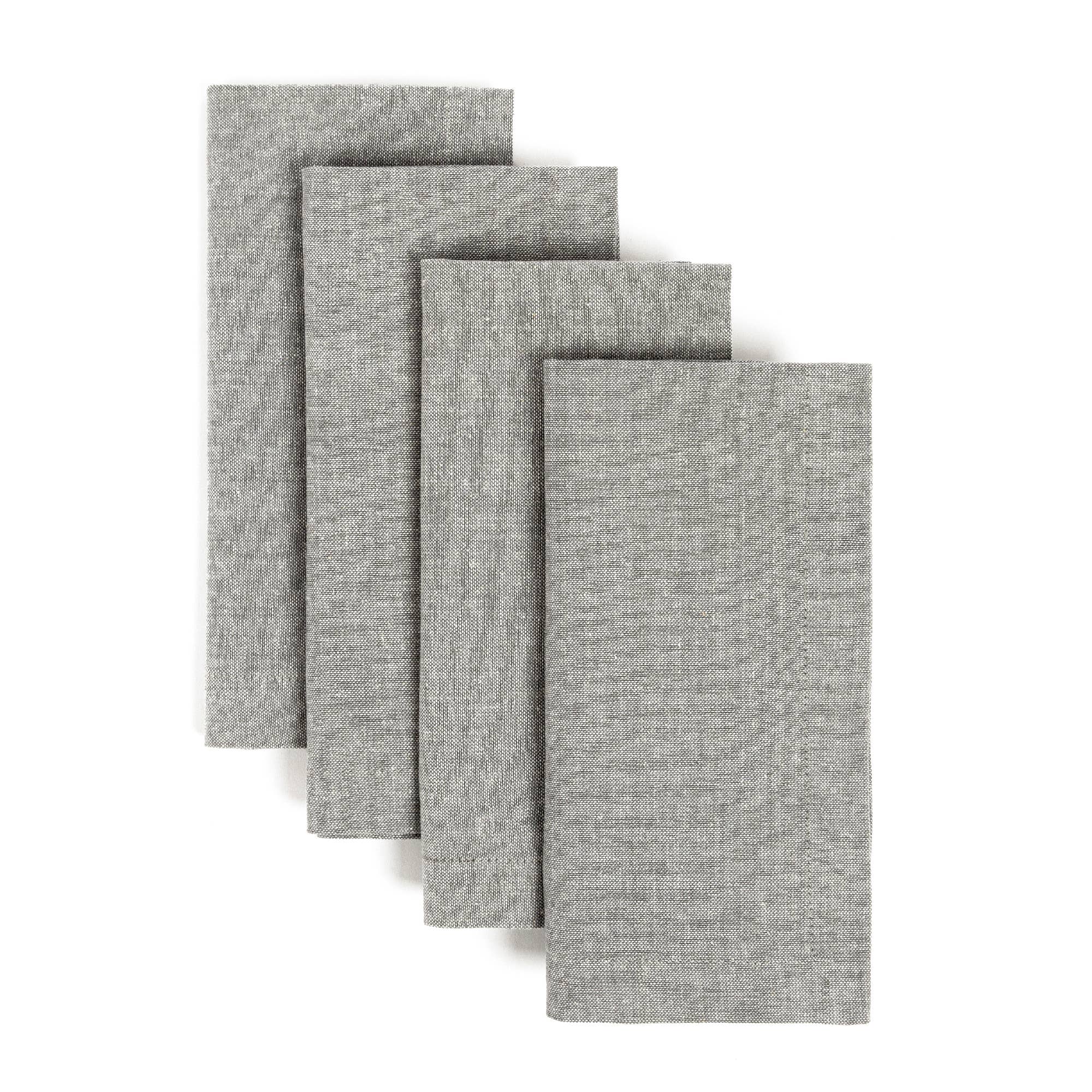 over&back - Wholesale Dinner & Cloth Napkin - Chambray Cotton Napkins – Set of 414