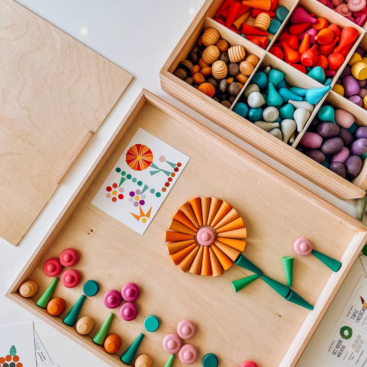 Tinitastic – Engroshandel Trælegetøj - Børn – Mandala- Løs del Toy-Open Ended Legetøj-Creative- Wooden Toy