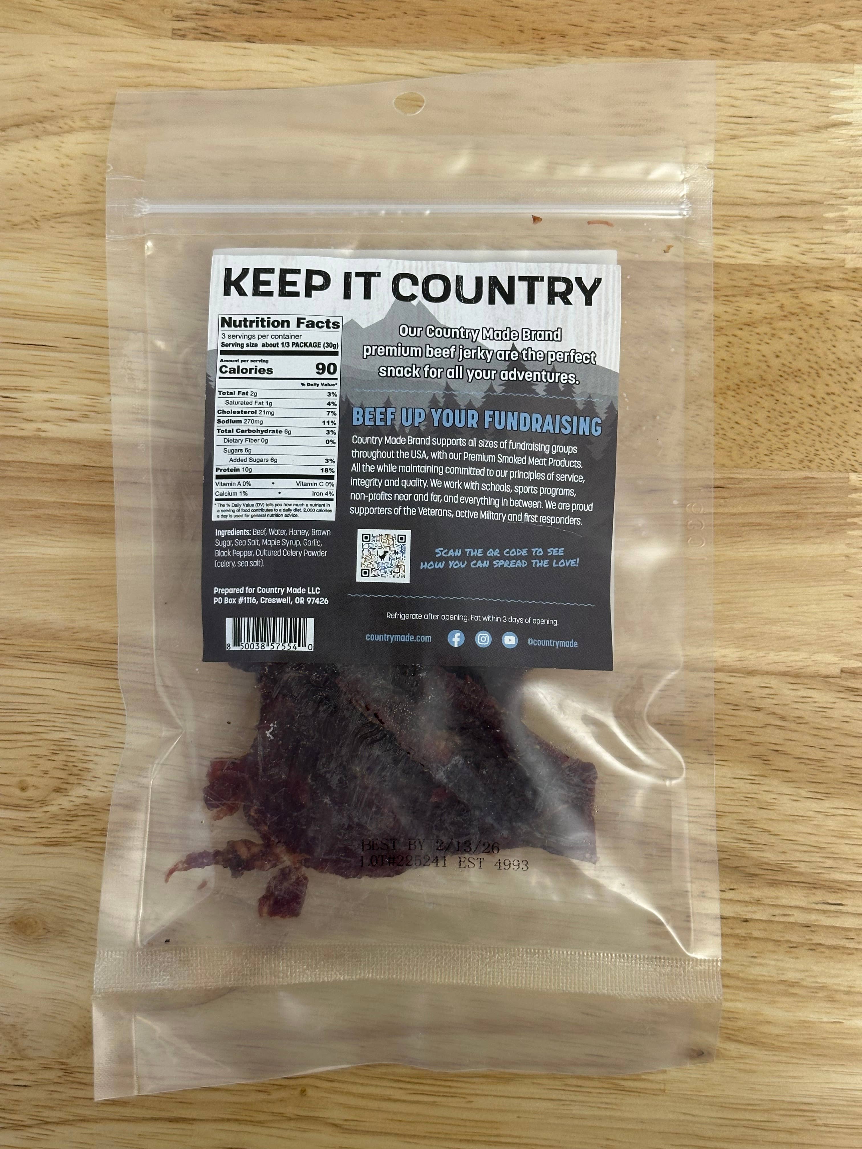 Country Made - Vente Viande séchée - Boeuf séché glacé au miel3