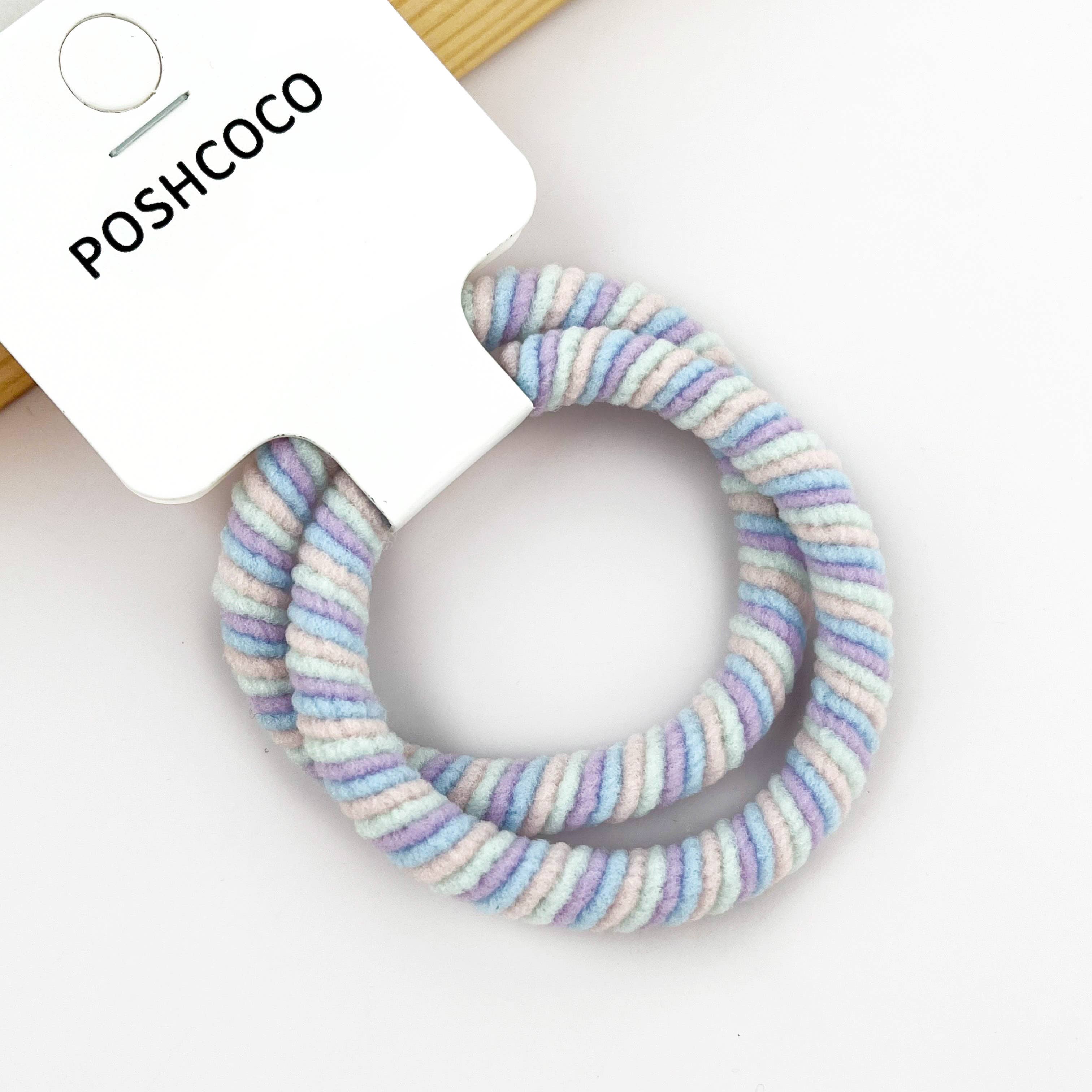 SoapElenGlen - Wholesale Hair Tie - 2PCS Striped Hair Tie Set, Ice Cream-Inspired  Hair Tie1