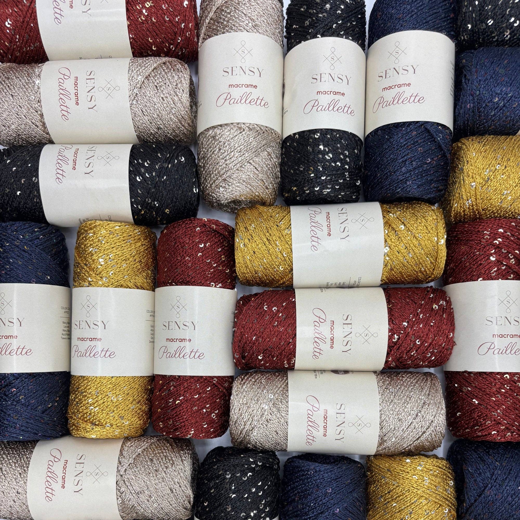 Sensy - Wholesale Craft Supplies - Sensy Paillette Macrame Cord - 109 Yards 100% Polyester14