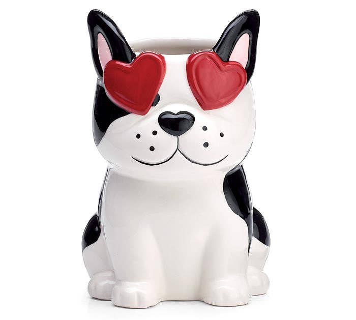 Dunn Deals - Wholesale Vase - 7" BOSTON TERRIER DOG SHAPE VASE0