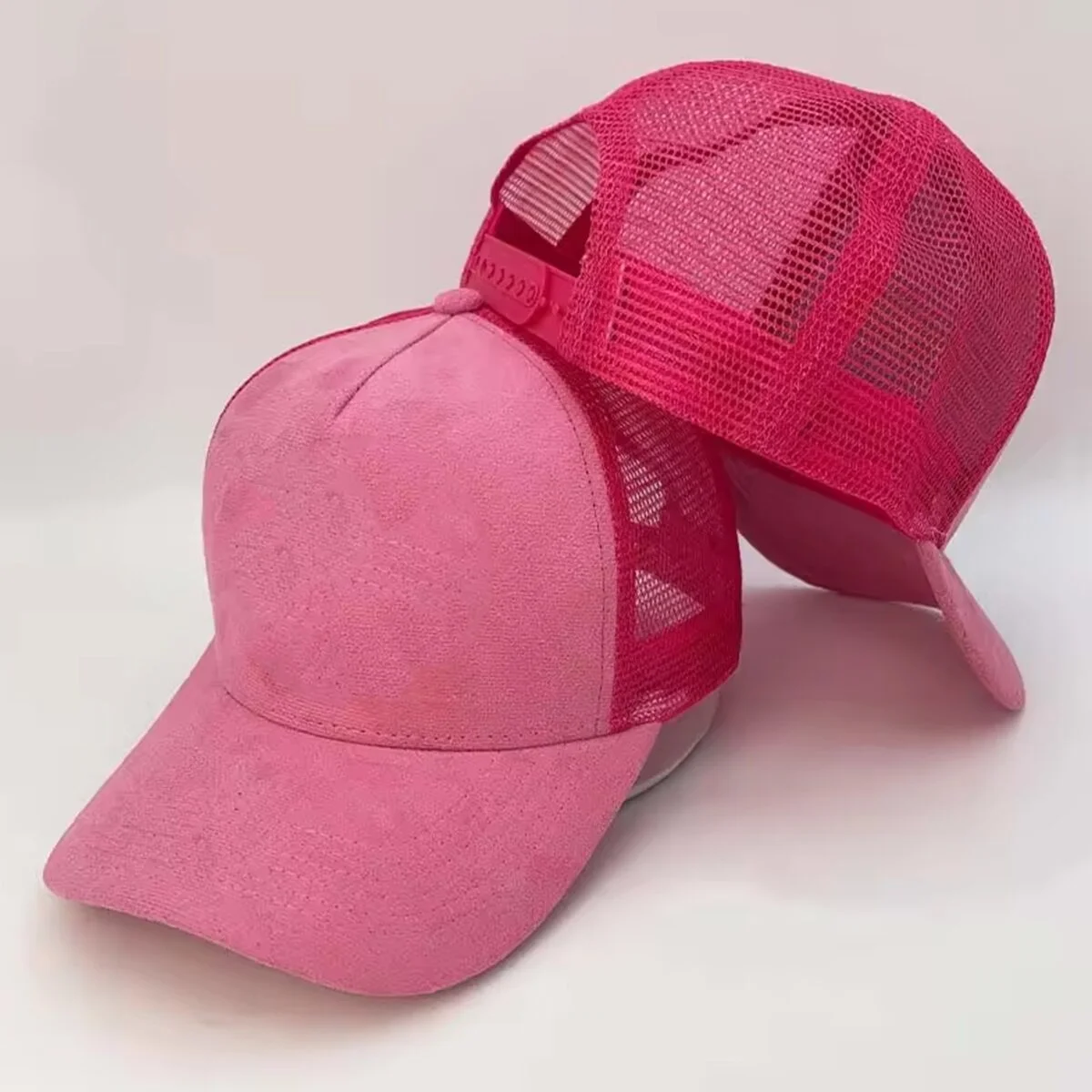 TJ Clothing NY - Wholesale Hat Accessory - Men's - 5 Panel Suede Meshback Trucker Snapback Hat Blank Wholesale5