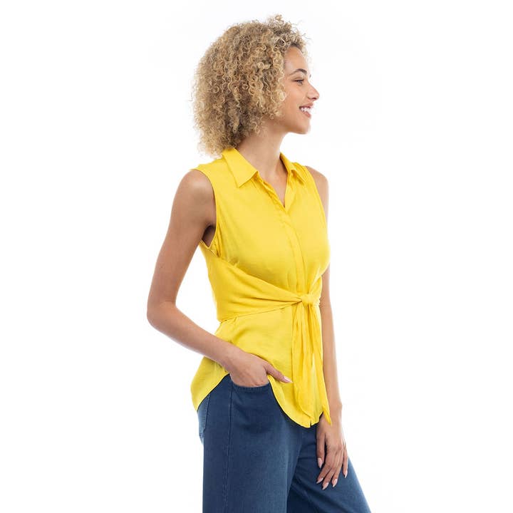 Naked Zebra - Wholesale Tank Top - Women's - Sleeveless Shirt With Front Node Detail