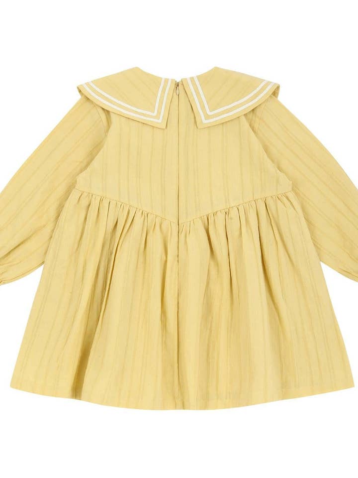 ToTo Heros - Wholesale Dress - Kids - Sarah Wide Collar Textured Dress2