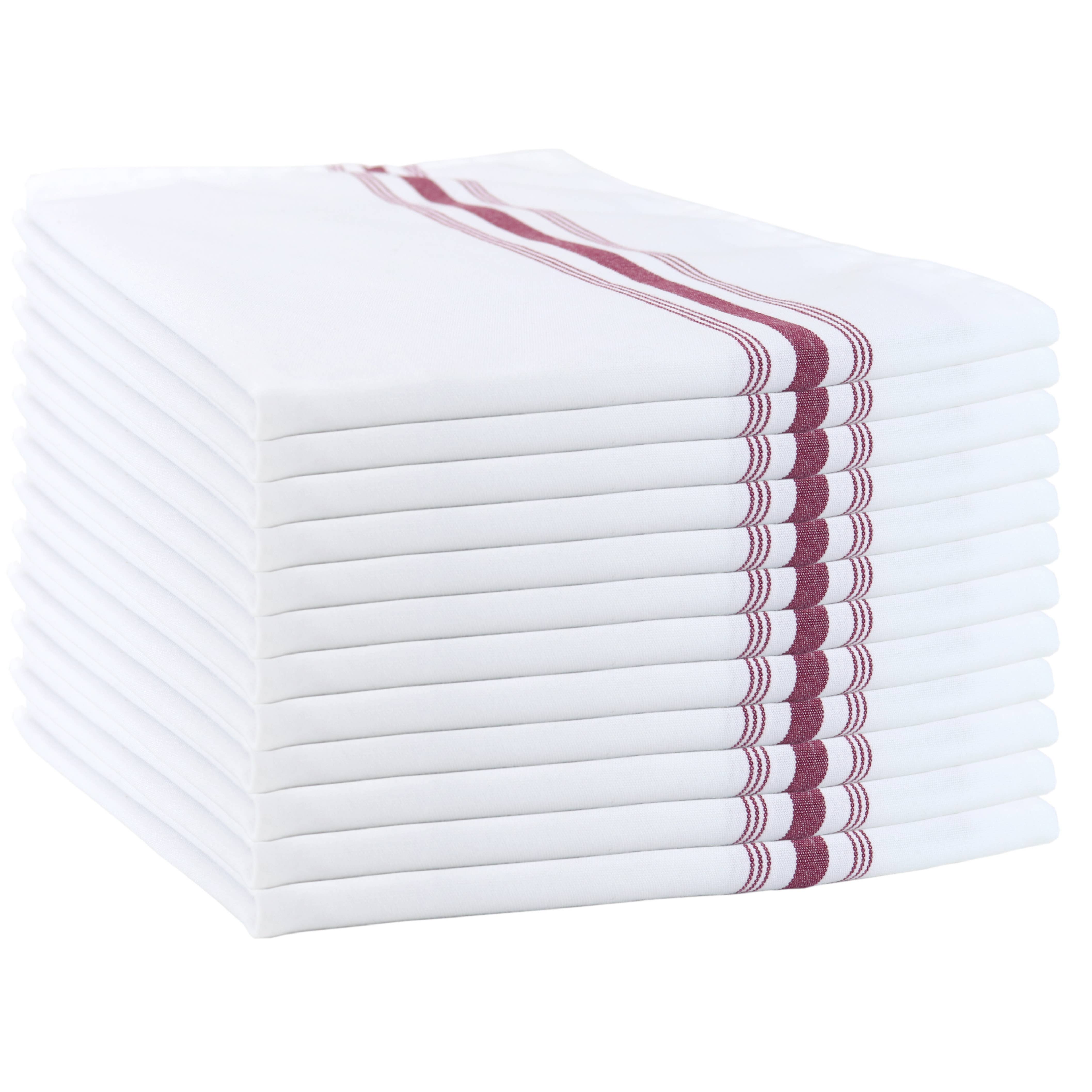 Arkwright Home - Wholesale Dinner & Cloth Napkin - Striped Bistro Napkins (12pk) - Spun Polyester, Colors,18x2217