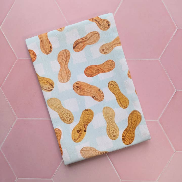 Natalie V. Mason - Wholesale Tea Towel - Dish Towel - Peanuts - Boiled peanut tea towel2