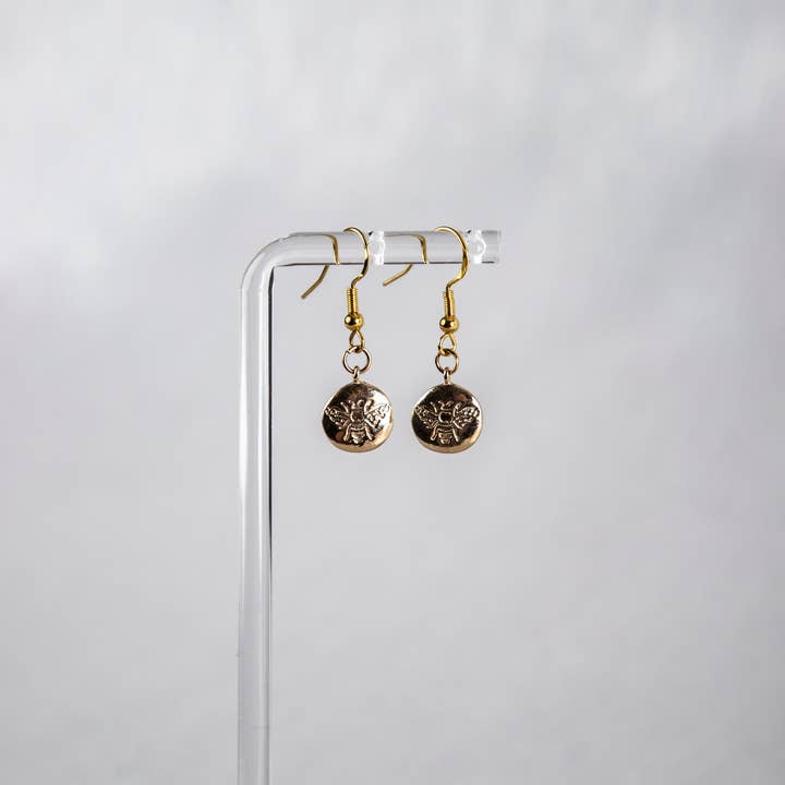 Or Boucles d'oreilles vintage abeille en vente sur Faire1