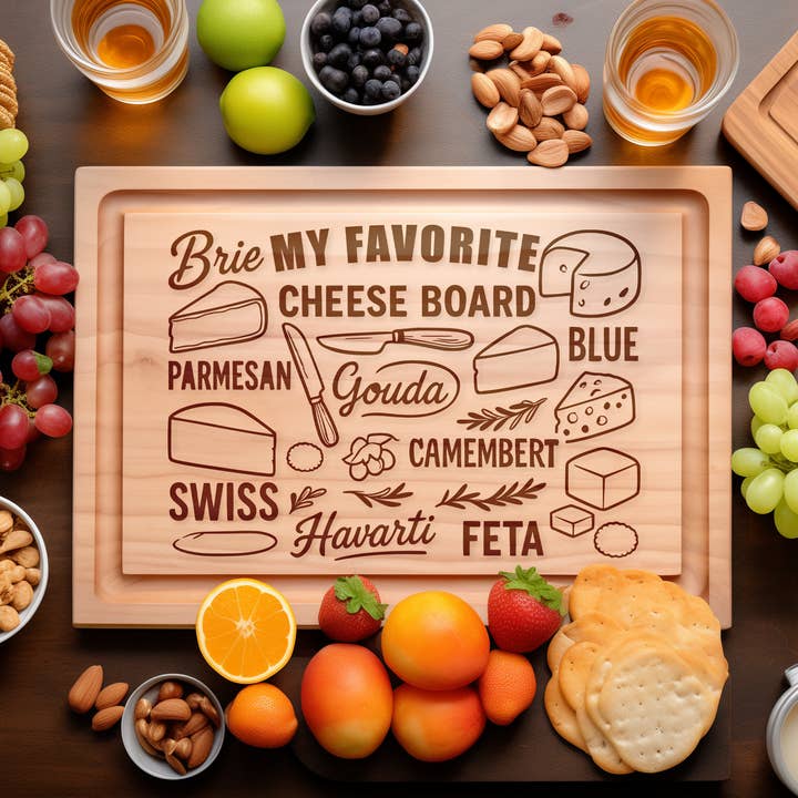 Cheese Charcuterie Engraved Cutting Board – Entertaining Gif for wholesale by Southern Farm Signs