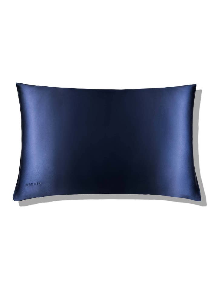 Funda de almohada de seda azul medianoche para venta al por mayor de DROWSY UK