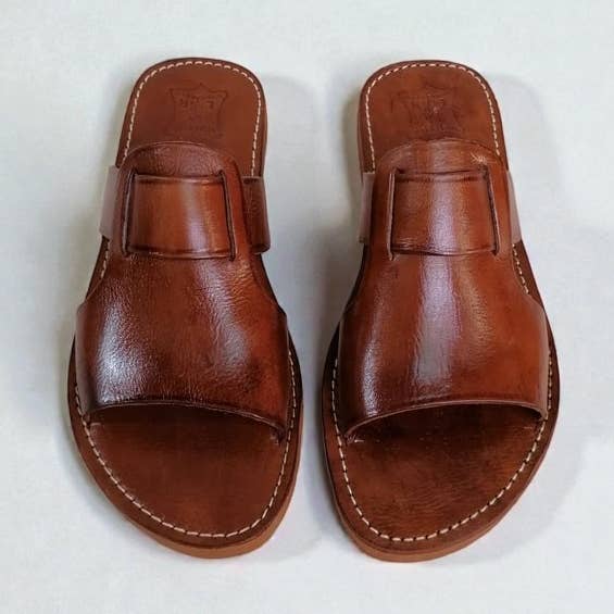 Handmade Leather Mule Sandals for Men for wholesale by HandmadeBestSeller