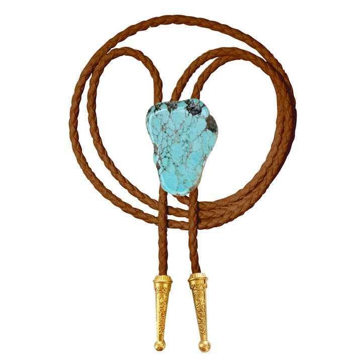 Gemstone Bolo Tie - Turquoise for wholesale by Daisy Del Sol