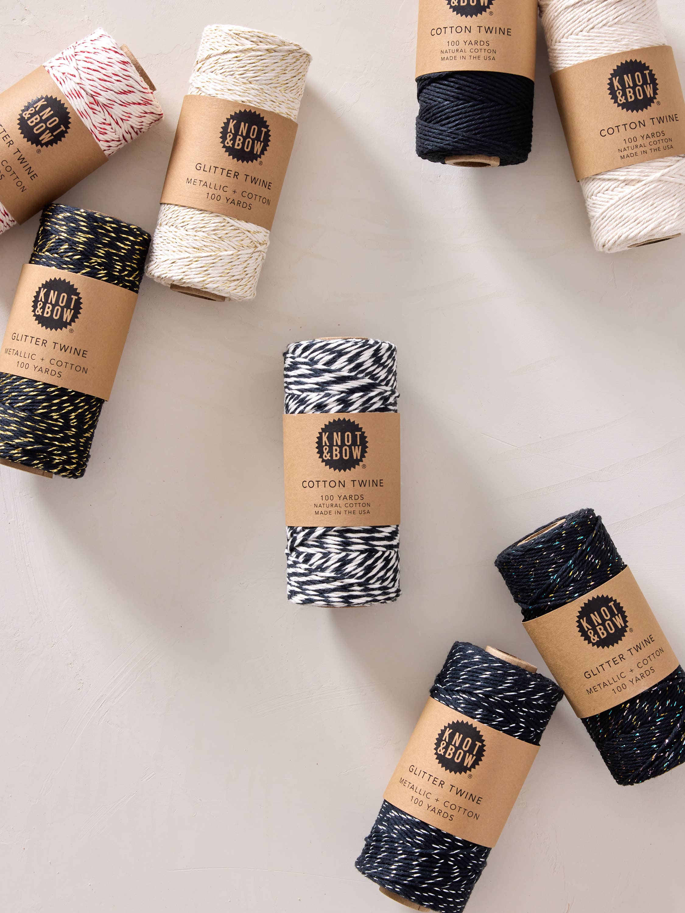 Knot & Bow - Wholesale Twine - Gold Black Glitter Twine2