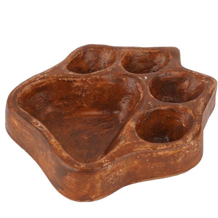 My Amigos Imports - Wholesale Candle Holder - CLEARANCE-Clay Dog Paw Vessel-Bowl-7x8 in-Candle-3 Colors9