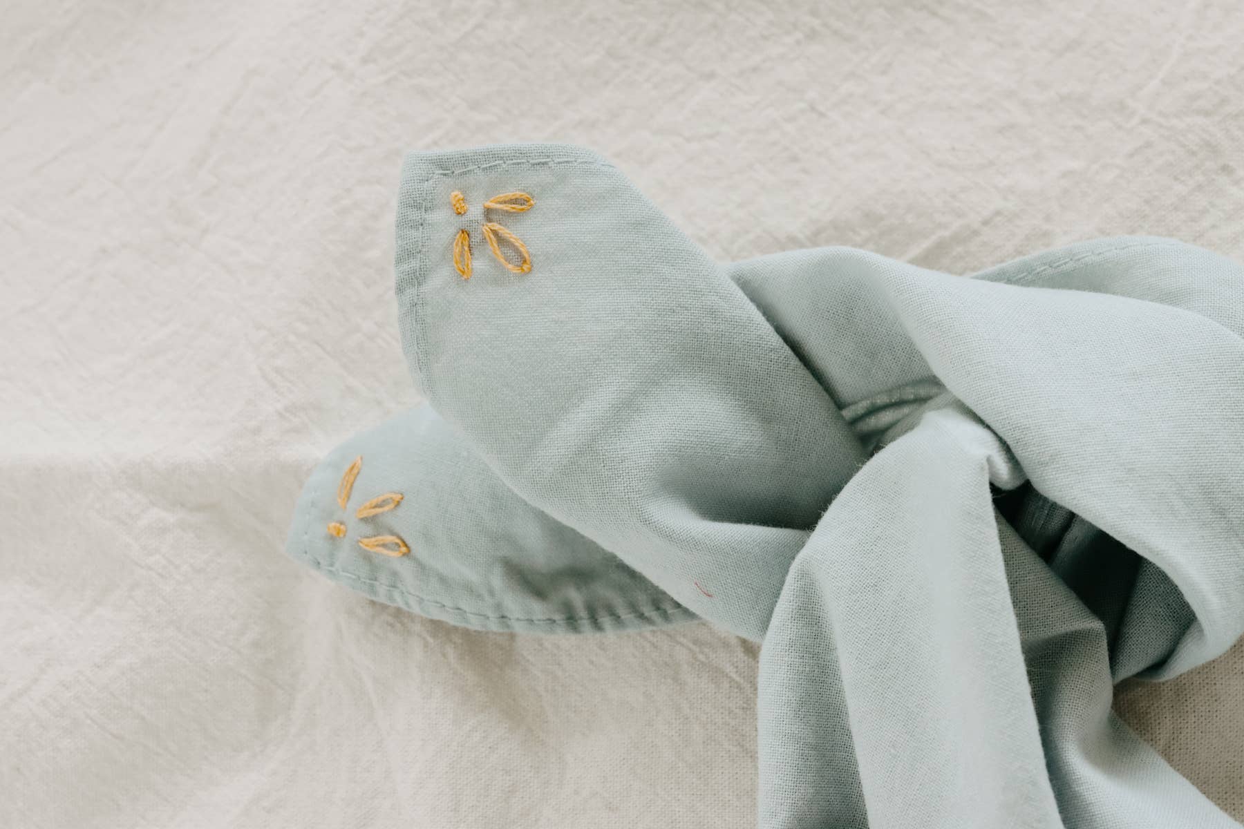 Eloise et moi - Wholesale Bandana - Unisex - Hand embroidered RODEO cotton bandana, hand dyed 17