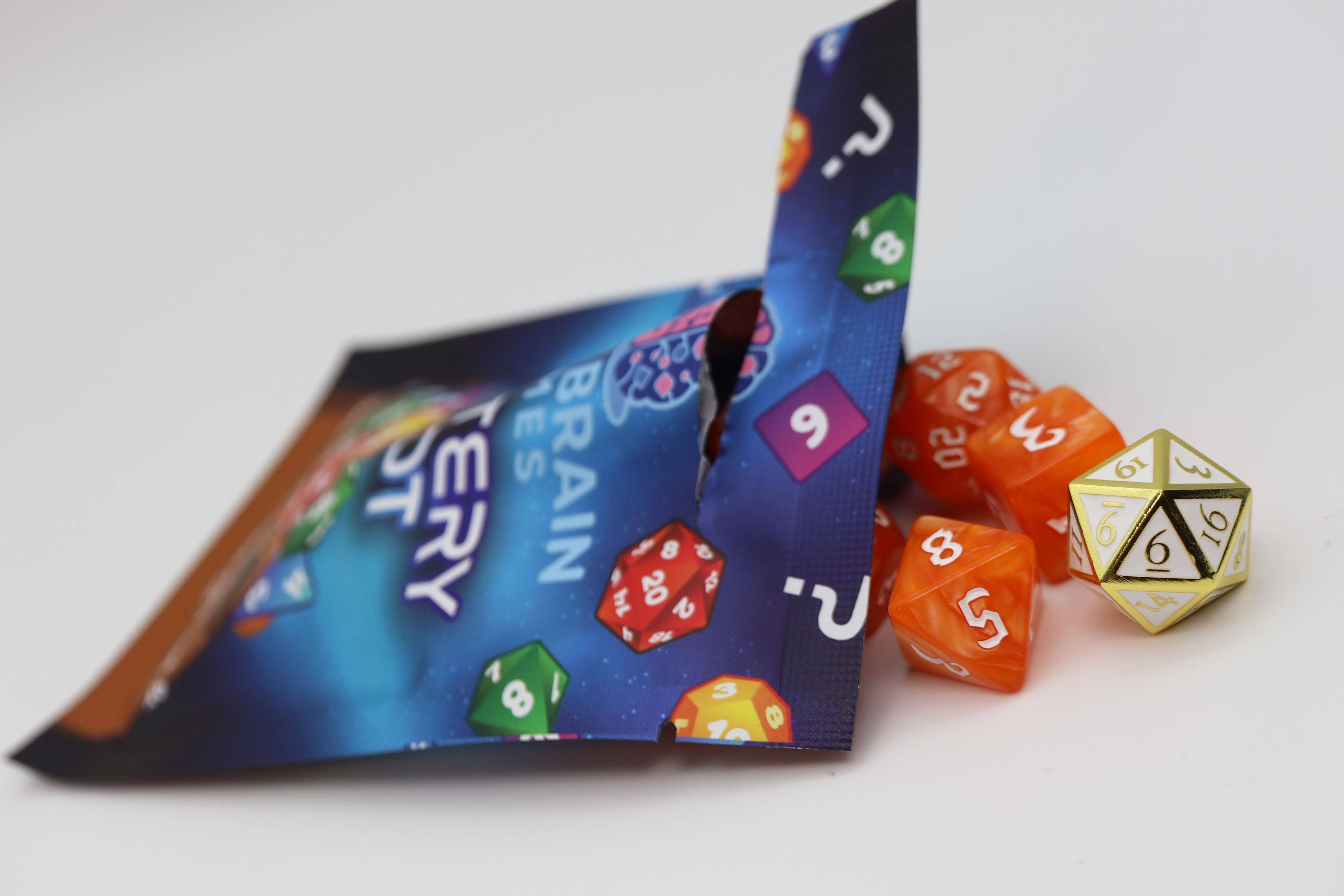 Foam Brain Games - Wholesale Dice - Mystery Loot: Plastic RPG Dice Set & Bonus Metal Die10