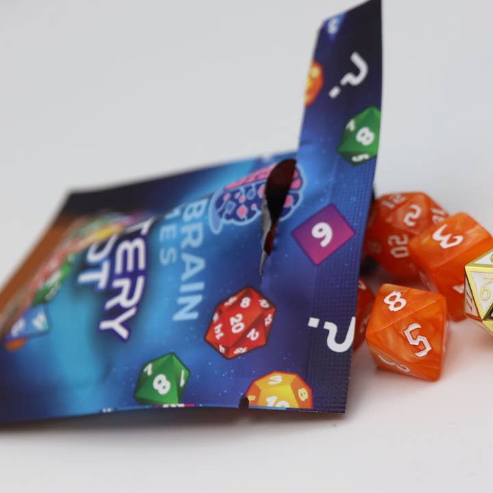 Foam Brain Games - Wholesale Dice - Mystery Loot: Plastic RPG Dice Set & Bonus Metal Die10