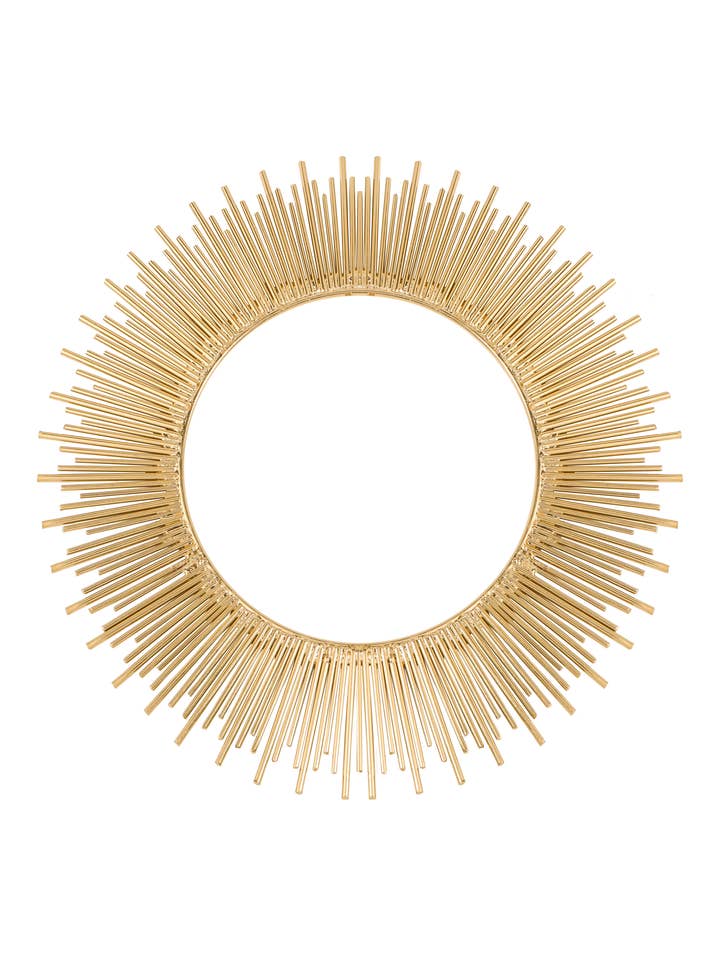 Assiette de Chargeur en Fer Doré Éclat Solaire Stellaire – 14" pour la vente par Tiramisu