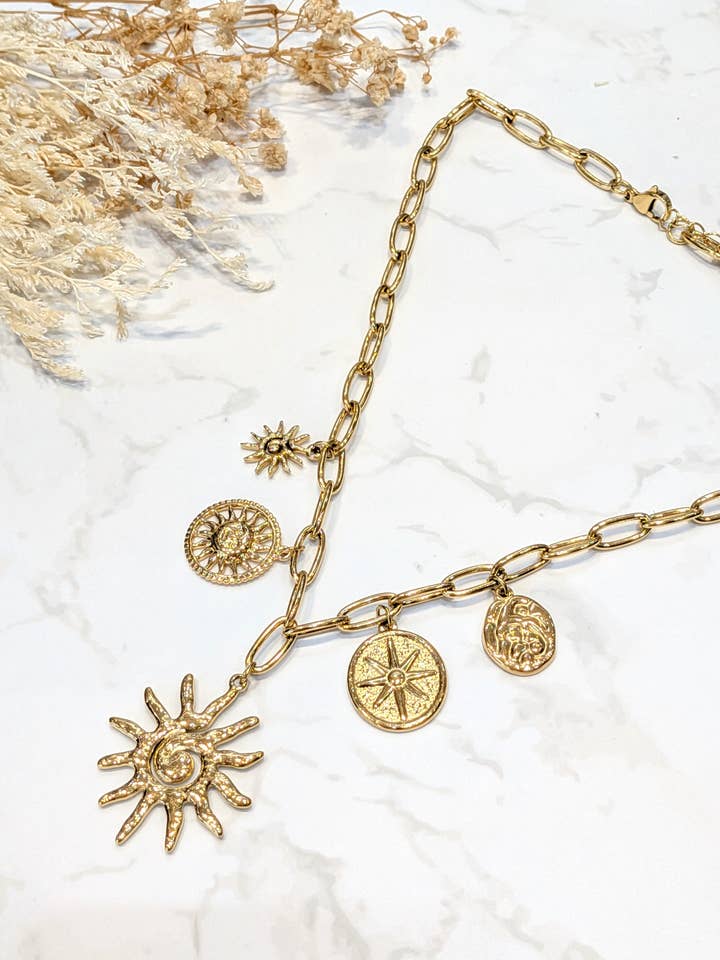 Rectriliau necklace in stainless steel for wholesale by LOLO & YAYA