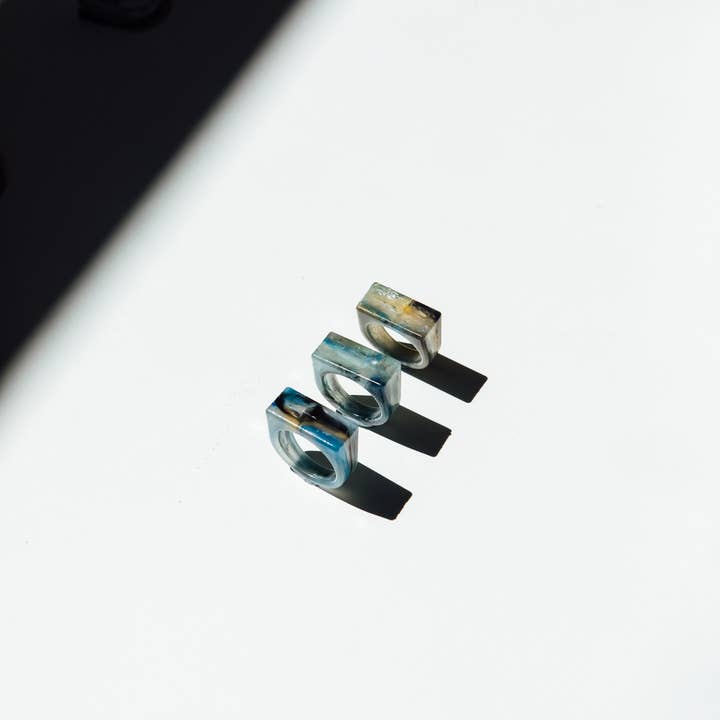 Müll Club - Wholesale Cocktail/gelegenheidsring - The Ring - marmer3