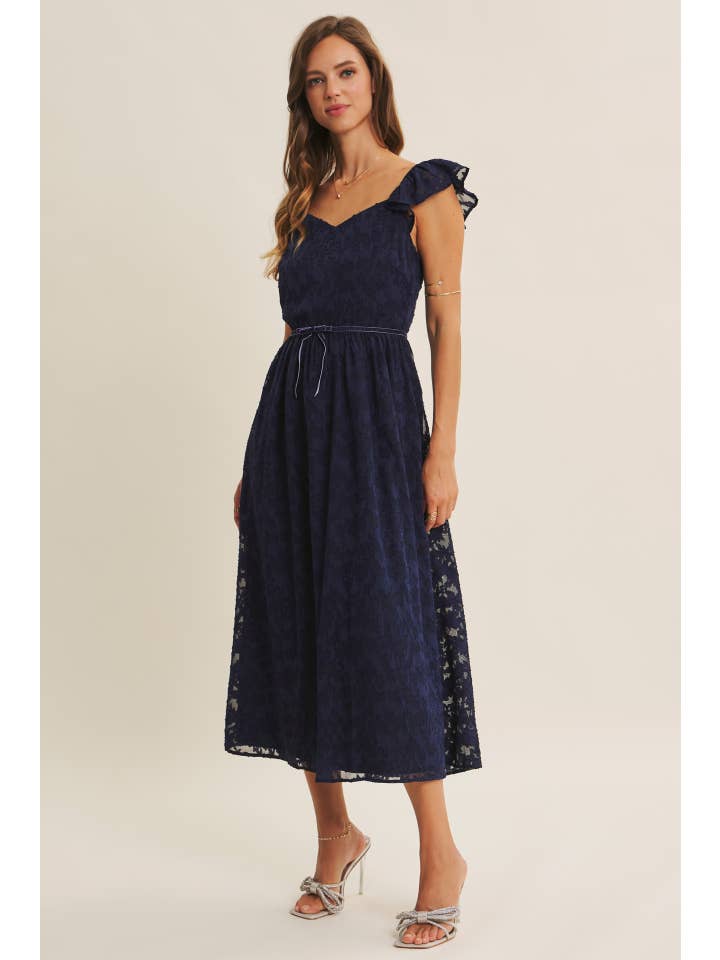 in february – Großhandel Kleid – Damen – MIT REICHER TEXTUR SAMT TAILLEN JACQUARD MIDI KLEID18