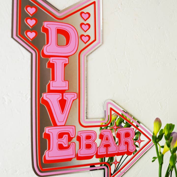 Printed Weird - Wholesale Wall Mirror - Retro Dive Bar Mirror (2 Sizes)