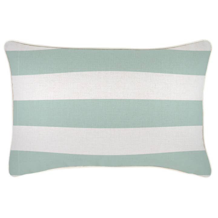 Cushion Cover-With Piping-Deck-Stripe-Mint-35cm x 50cm for wholesale by Escape To Paradise