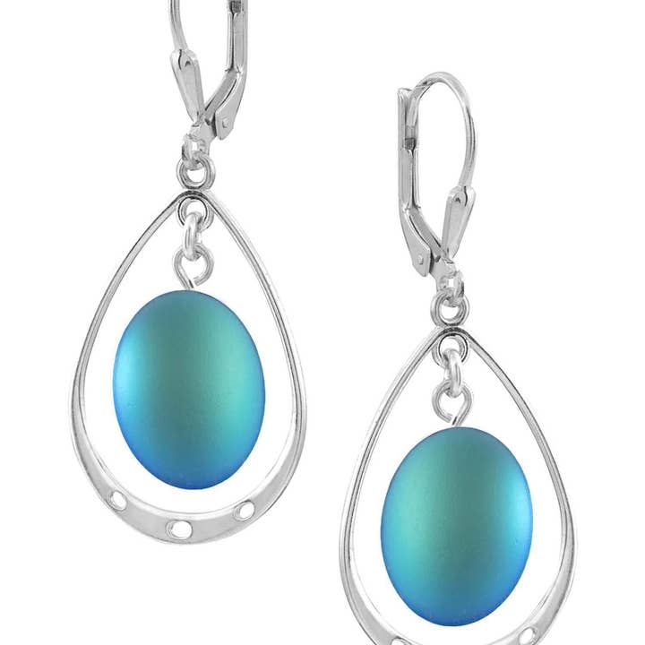 LeightWorks - Vente Boucles d'oreilles pendantes - Boucles d'oreilles ovales avec boucle5