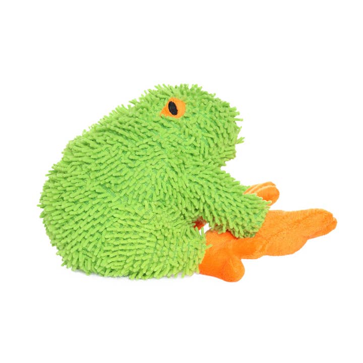 Mighty Micro Fiber Frog, duurzaam, piepend hondenspeelgoed voor wholesale door Tuffy Dog Toys - VIP Products