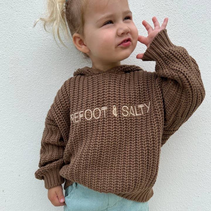 Wave Check hooded Knit for wholesale by Barefoot & Salty