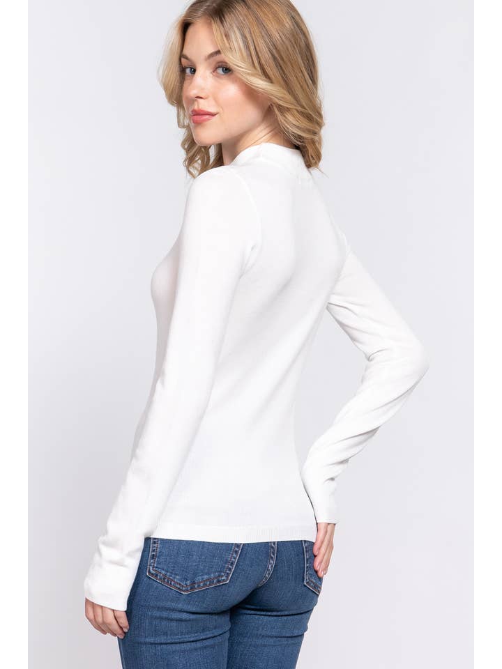 Active Basic | Active USA – Großhandel Strickpullover – Damen – Basic Pullover mit langen Ärmeln und Stehkragen34