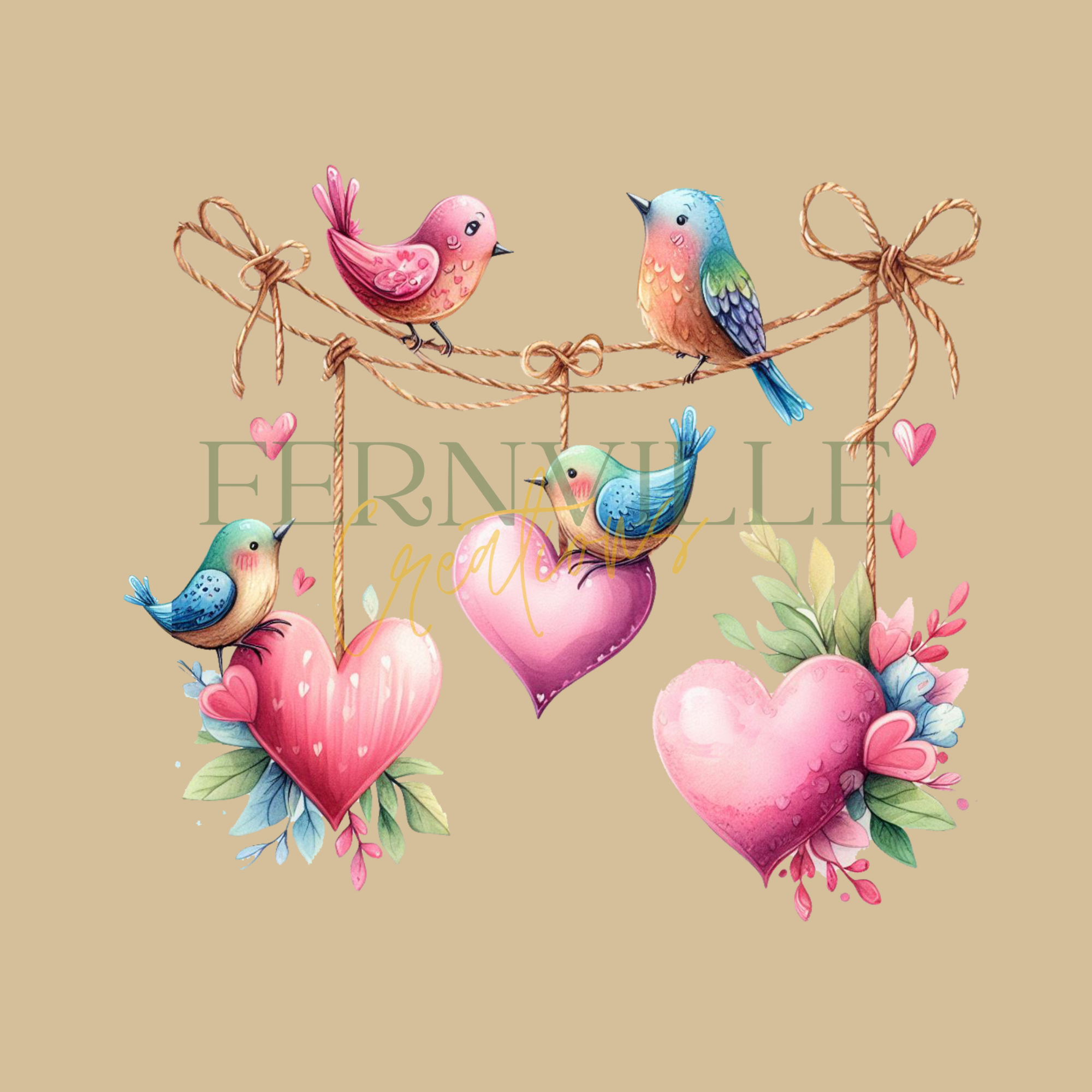 Fernville Creations – wholesale Hand towel – Valentine's Day Heart Fingertip Towel, Powder Room Accessory2