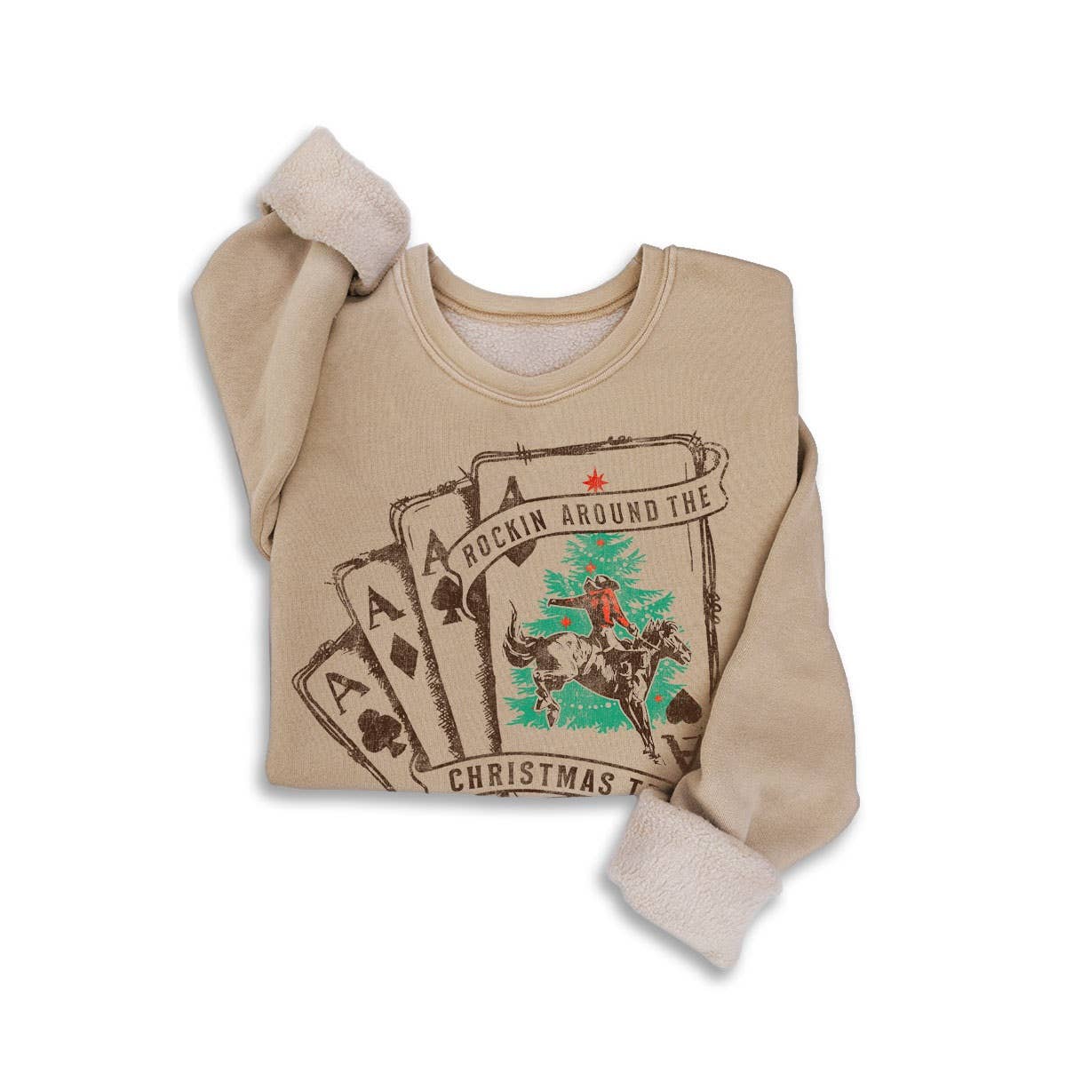 HRTandLUV - Wholesale Sweatshirt - Women's - ROCKIN AROUND THE CHRISTMAS TREE MINERAL SWEATSHIRTS1