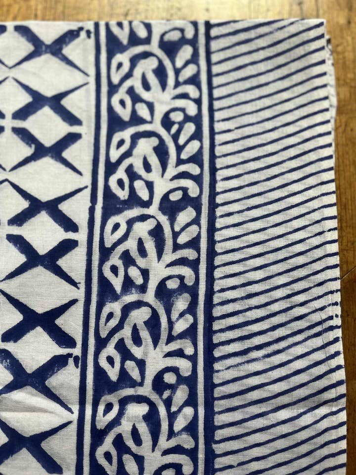 Scarf, Block Print Sarong - ET114 - 100% Cotton (100x180cm) for wholesale by Kirei