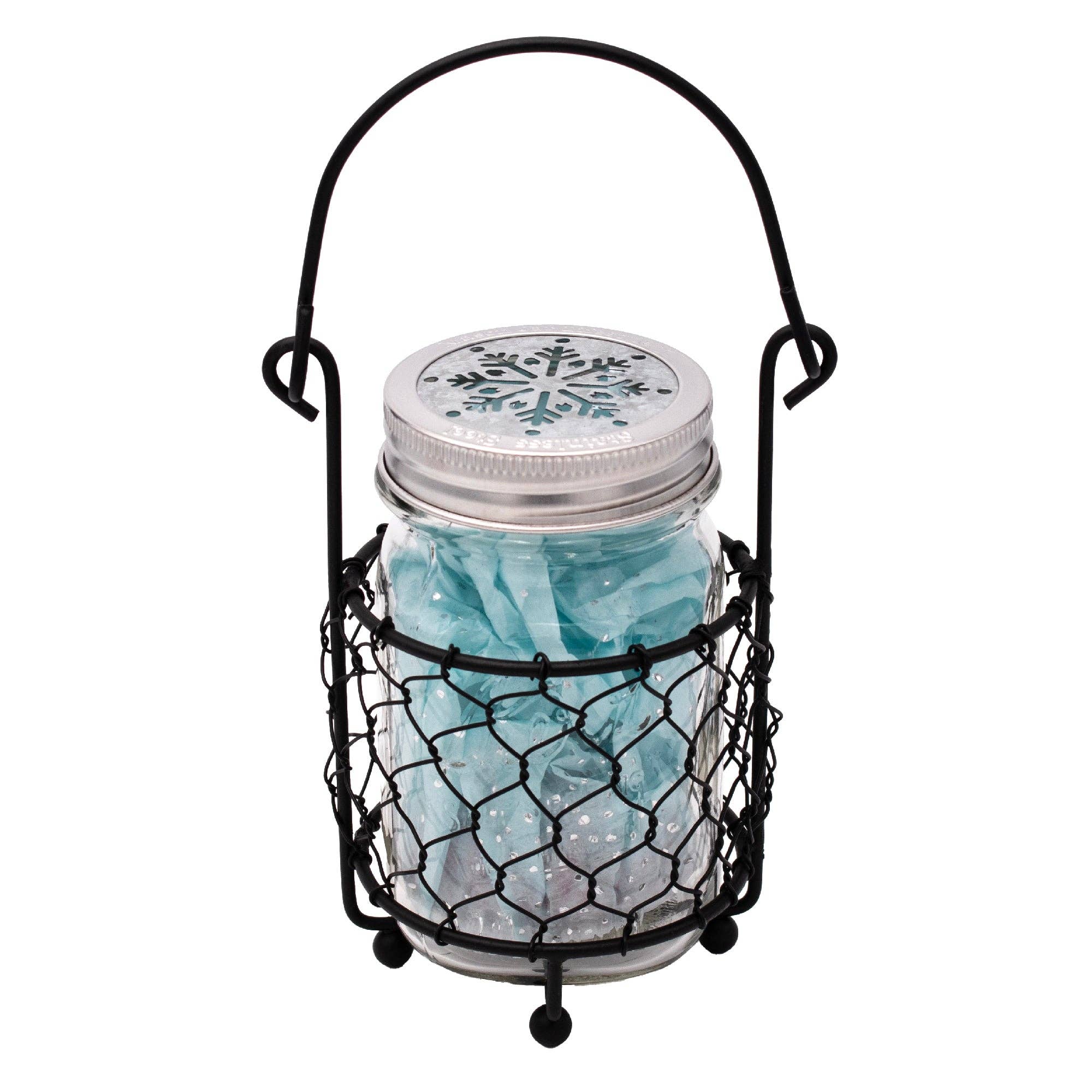 Mason Jar Lifestyle - Wholesale Jar - Single Pint Jar Caddy with Chicken Wire for Hanging or Carrying One Mason Jar3