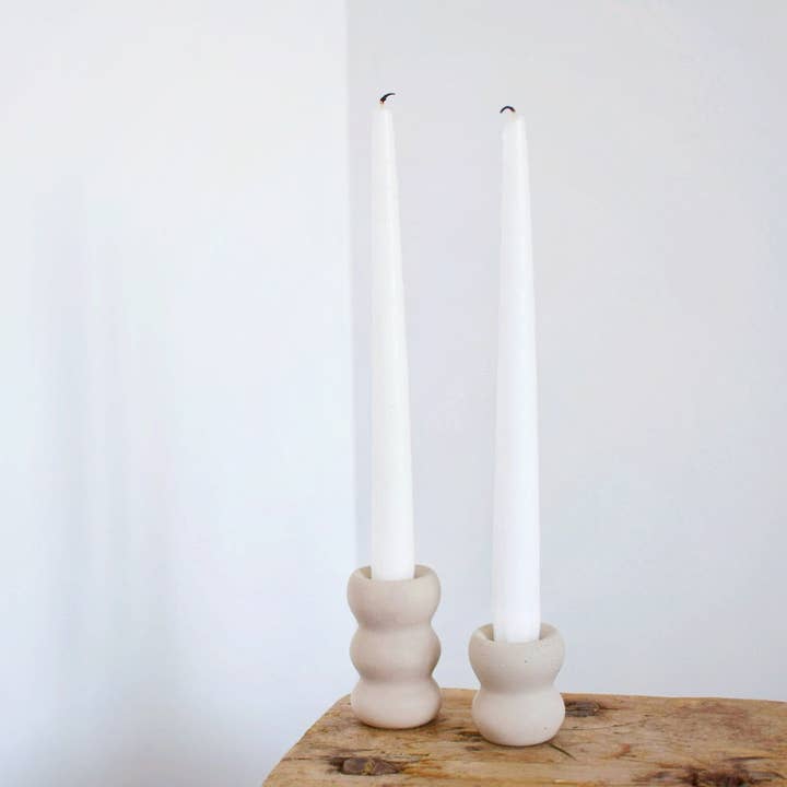 Wavy Candle Holders, set of two for wholesale by Planet Y