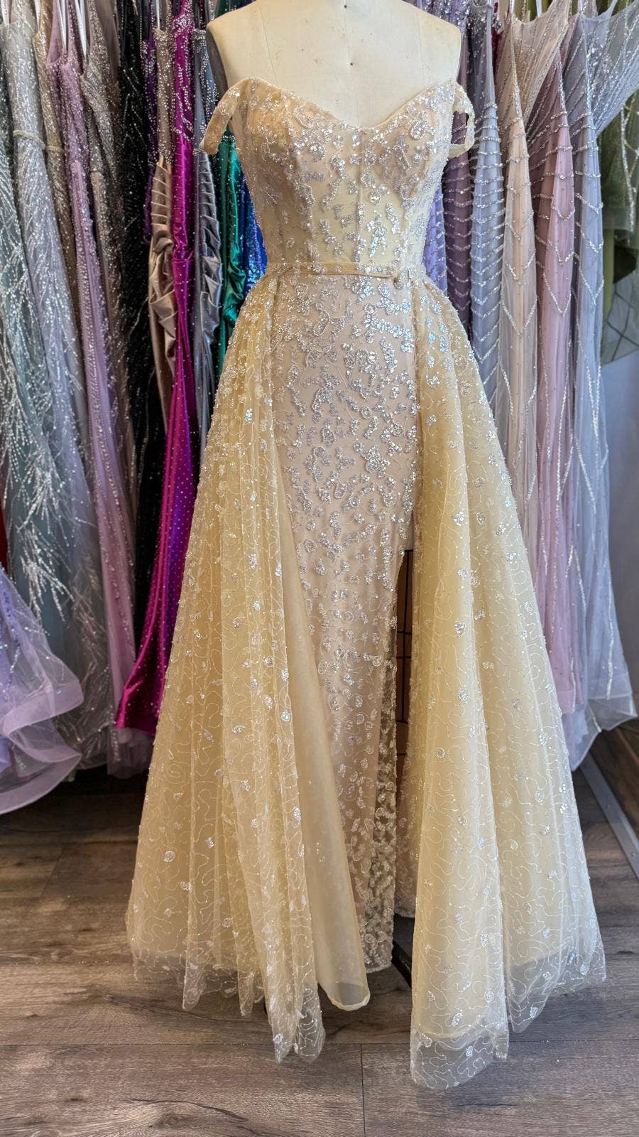 La Veneto - Wholesale Dress - Women's - Off Shoulder , lace with beaded 6