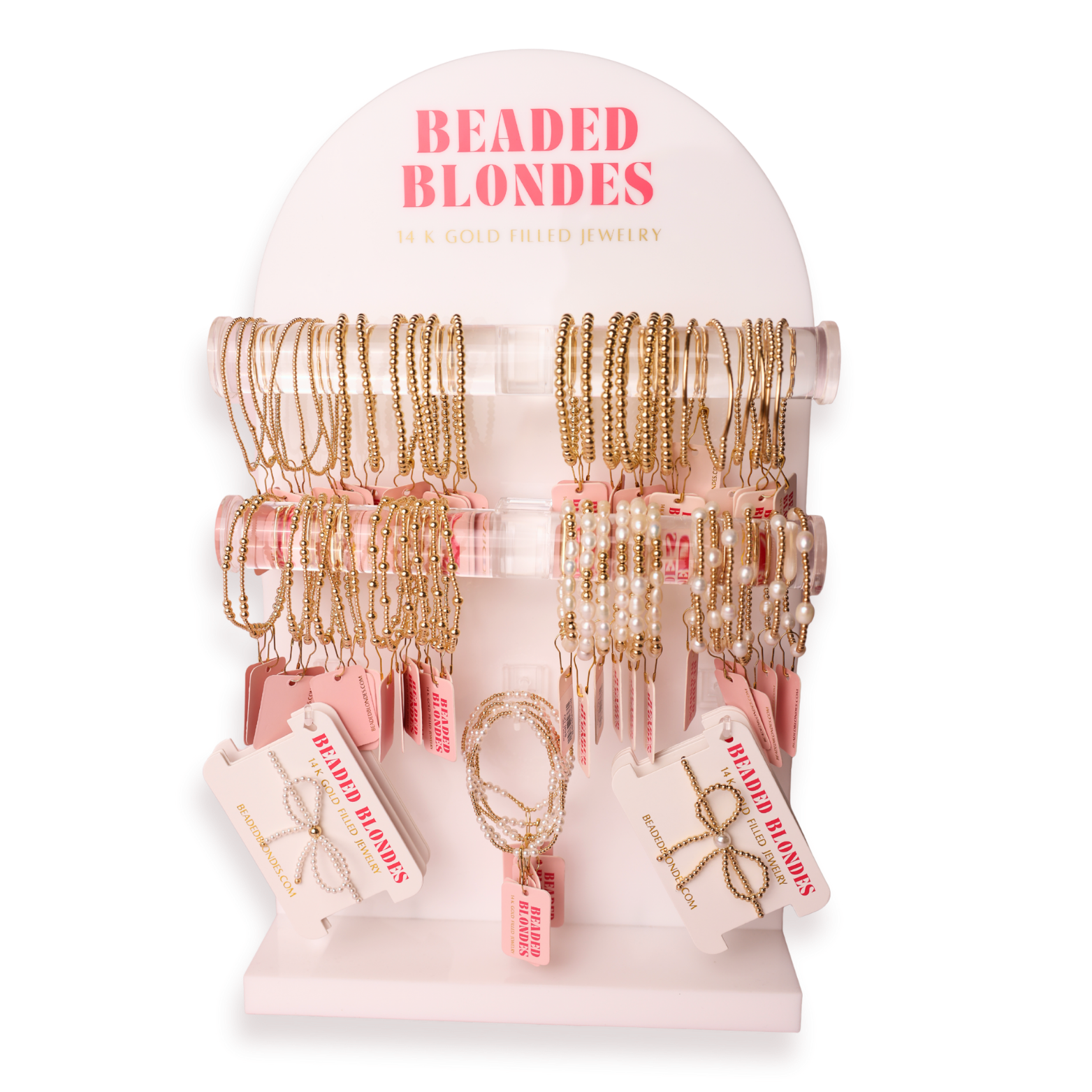 Beaded Blondes - Wholesale Jewelry Stand & Display - 2 Bar / Hook One Sided Display1