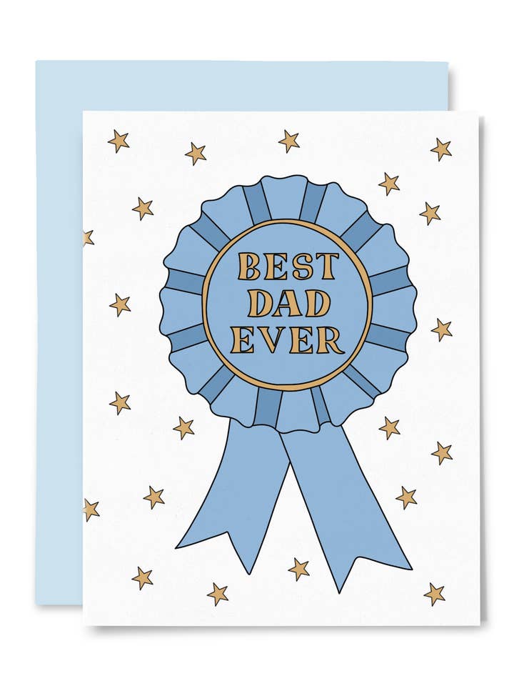 Dad Rosette Card for wholesale by Illustrating Amy