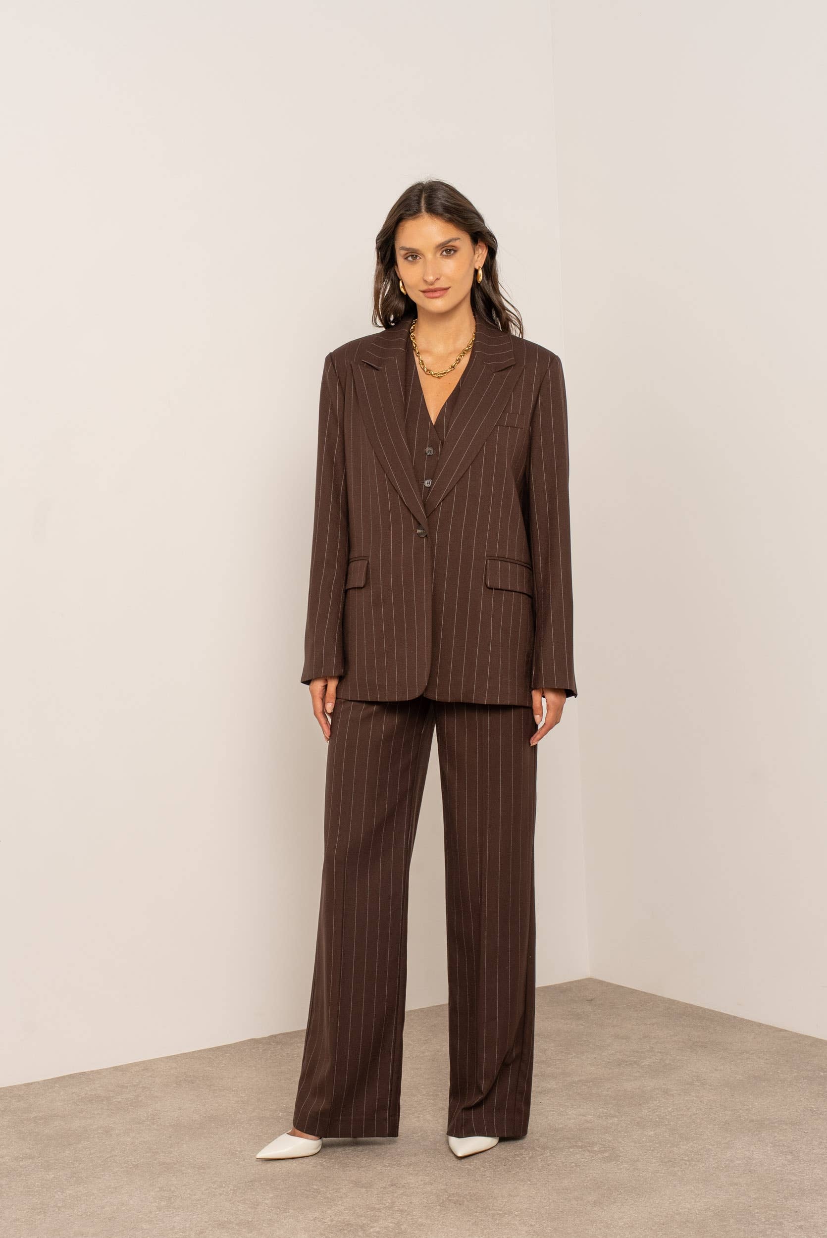 Attentif Paris - Wholesale Blazer - Women's - Oversized pinstripe blazer22