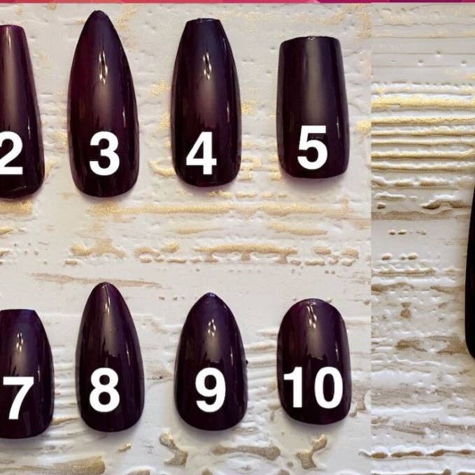 Space Witch Nails - Wholesale Press-On/Fake Nails - Mystic Witch Shimmer Sacred Geometry Purple Nails