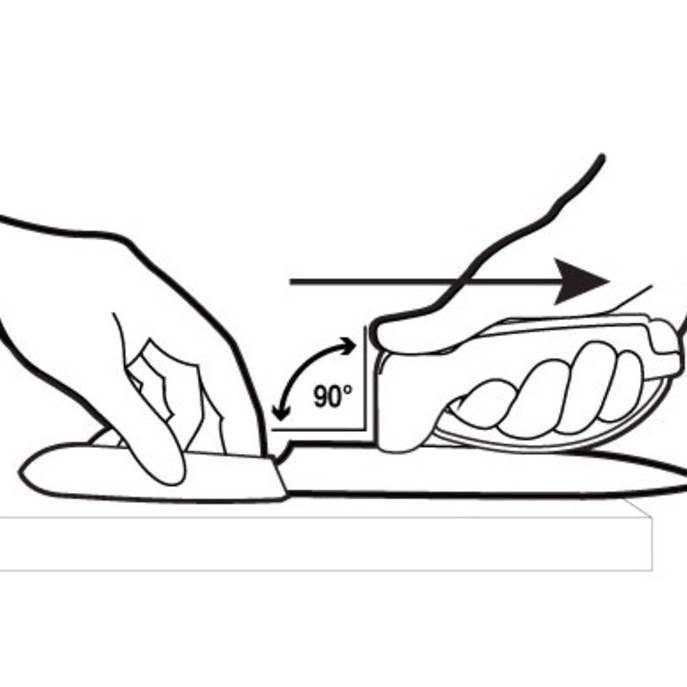 Benhalex - Vente Aiguiseur de couteaux - Aiguiseur de Couteaux & Outils AccuSharp Classique Blanc/Bleu